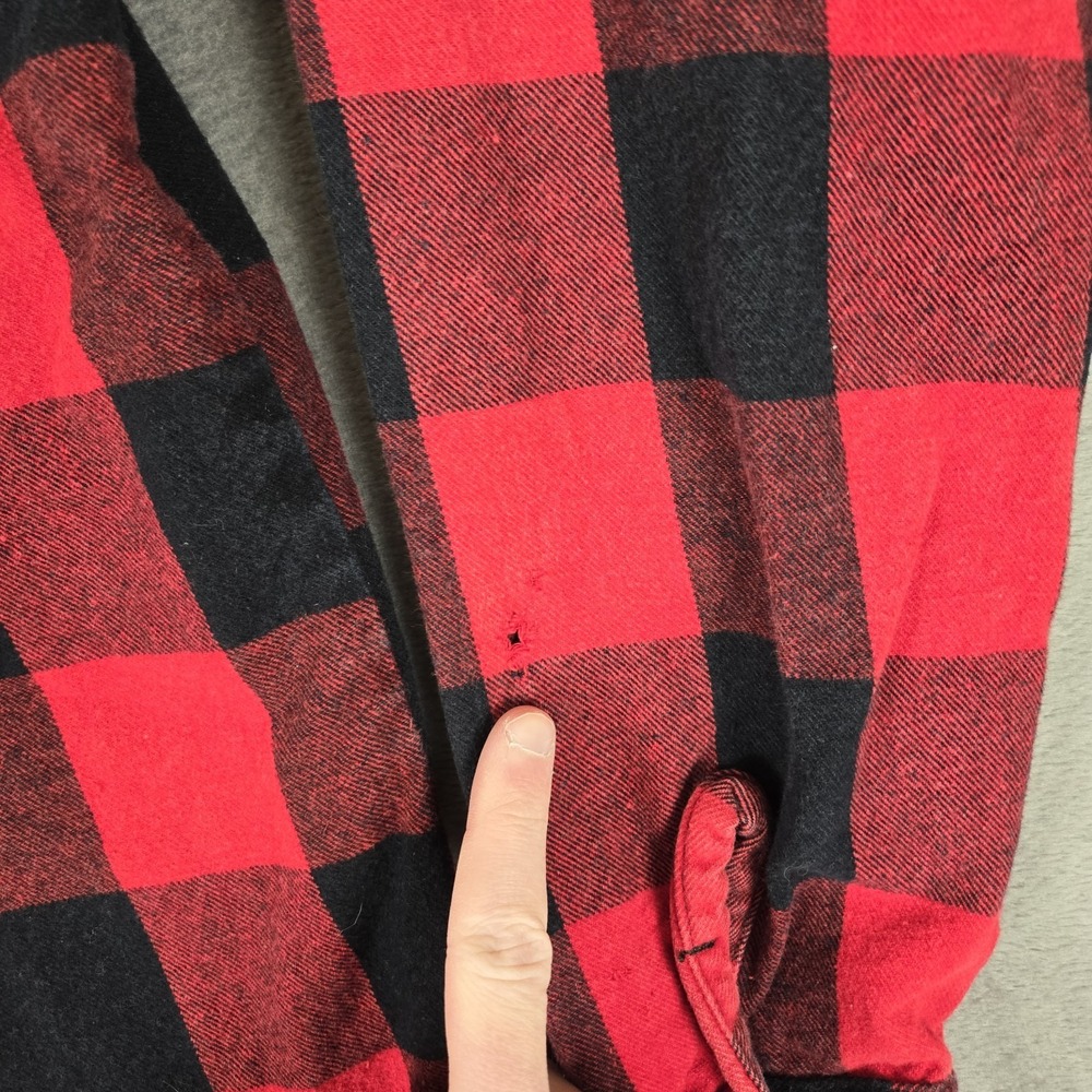 Big Bill Flannel Shirt Mens XL Button-Up Red Plaid Heavyweight USA Made *READ - Picture 6 of 8